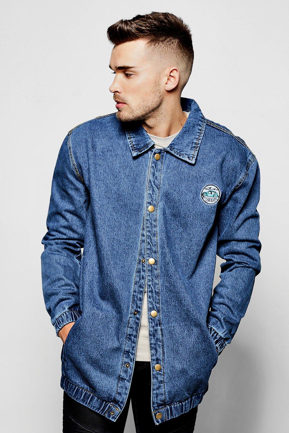 Denim sale coach jacket